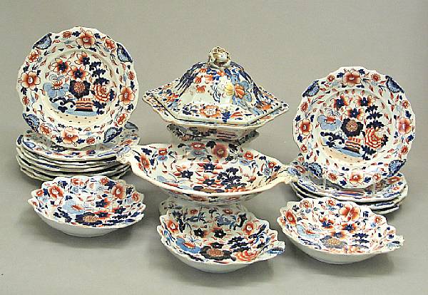 Appraisal: A Mason's ironstone part dinner service early th century Each