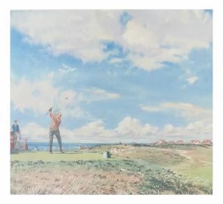 Appraisal: Weaver The Master Stroke Golf Print Arthur Weaver print titled