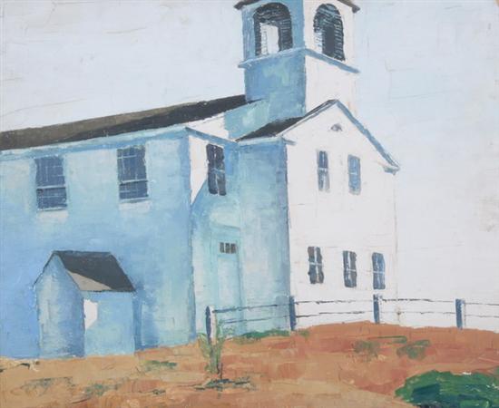 Appraisal: KELSEY SAINT American th century CHURCH signed and dated -