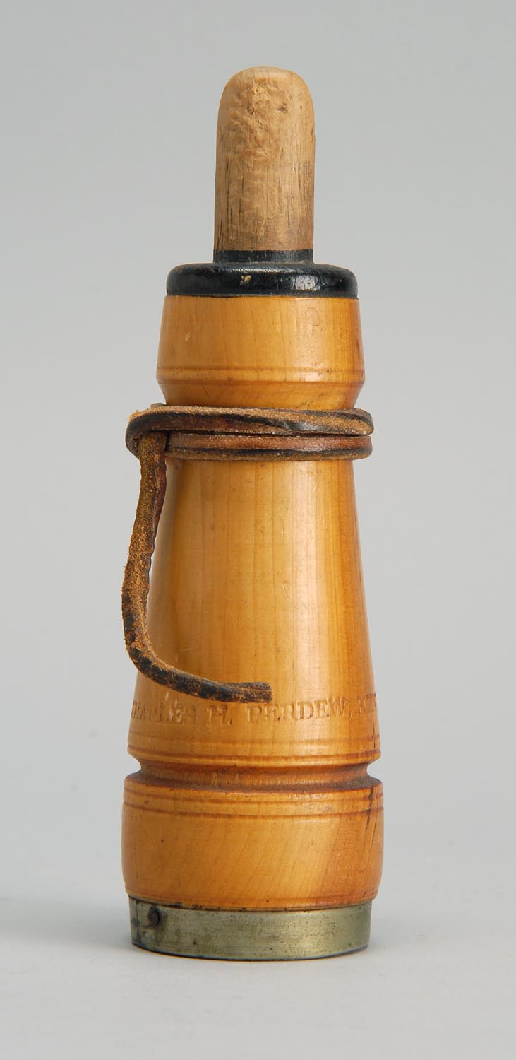 Appraisal: WOODEN CROW CALL BY CHARLES H PERDUE th CenturyStamped Charles