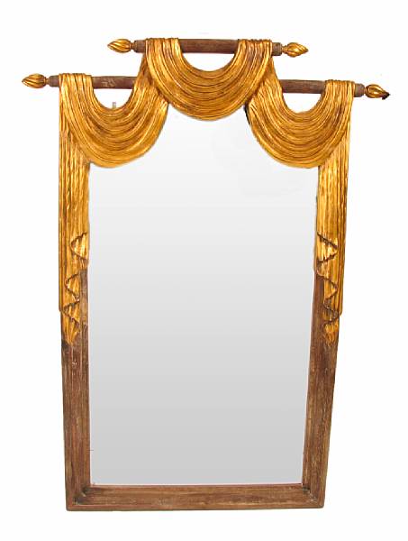 Appraisal: A Venetian style parcel gilt and paint decorated mirror height