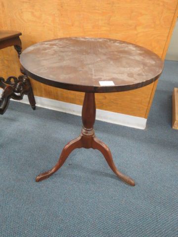 Appraisal: Oval Tilt Top Table mahogany monkey paw feet tri-footed X