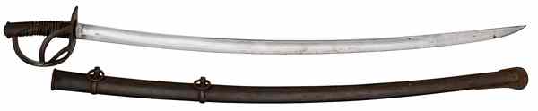 Appraisal: Cavalry Officer's Saber Model '' blade leather and brass wire