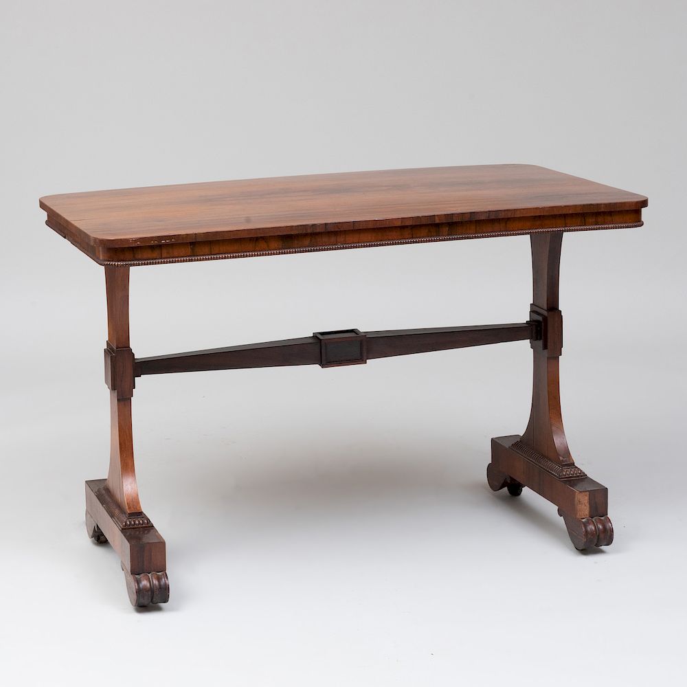 Appraisal: Regency Rosewood Writing Table x x in Condition Minor scuffing