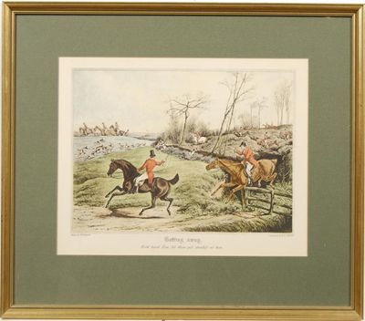 Appraisal: After Henry Alken A set of four hand coloured hunting