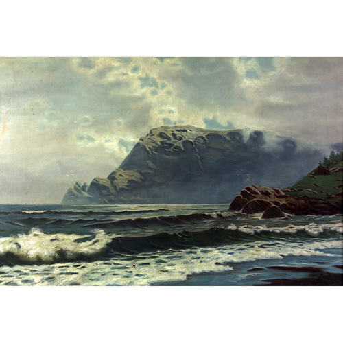 Appraisal: Elizbeth Reid American th Century Rocky Coast oil on canvas