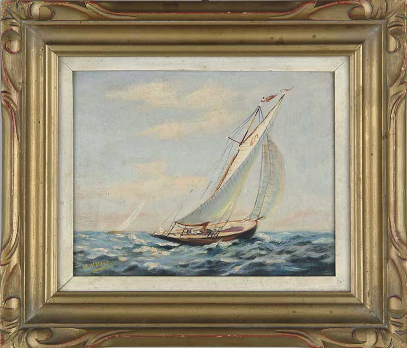 Appraisal: S H HUNT American th Century SUMMER SAIL Small one-mast