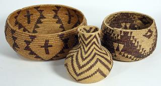 Appraisal: lot of Central California basketry group lot of Central California