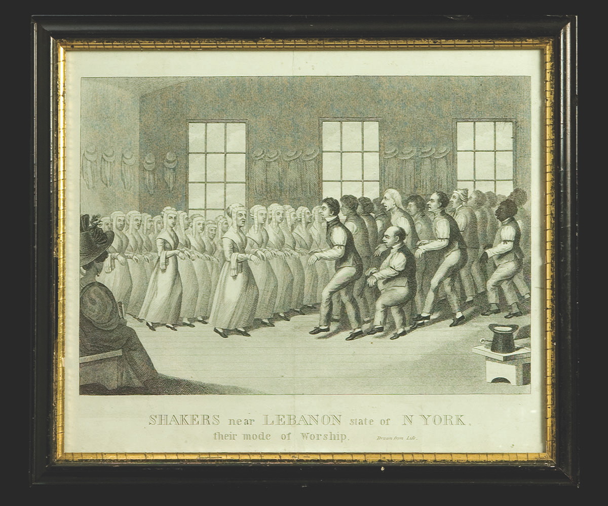 Appraisal: SHAKER DANCE PRINT NEAR LEBANON NEW YORK CIRCA Their mode