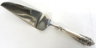 Appraisal: American Sterling Silver Cake Server The steel-bladed serving piece with