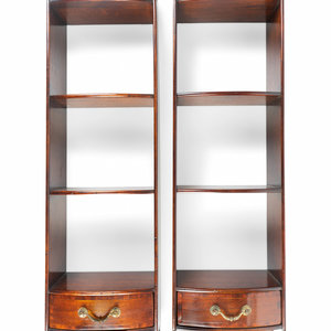 Appraisal: A Pair of English Mahogany Hanging Shelves TH TH CENTURY