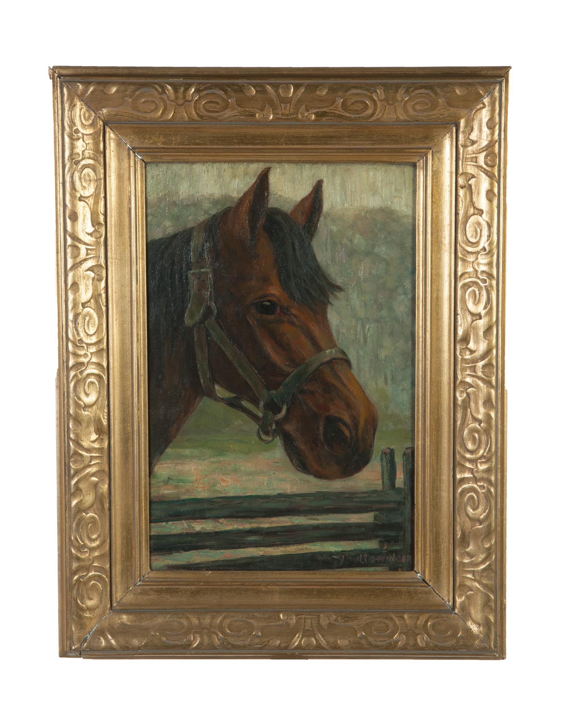 Appraisal: PORTRAIT OF A HORSE BY PAUL BETTINGER OHIO - Oil