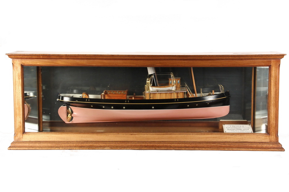 Appraisal: CASED WALL MOUNT SHIP MODEL - Builder's Model fully finished