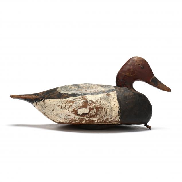 Appraisal: MILES HANCOCK VA - CANVASBACK Chincoteague Virginia circa s carved