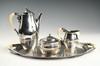 Appraisal: TEA SET- pc Georg Jensen Denmark Sterling Demitasse Set B