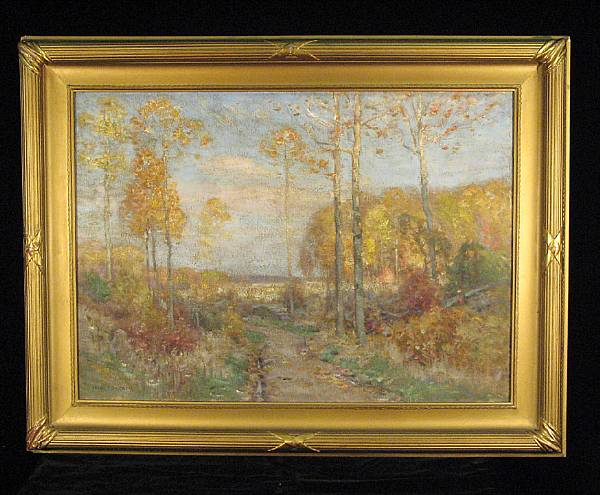 Appraisal: Frank A Barney American - An Autumn Landscape signed 'Frank