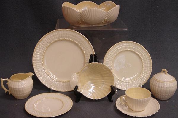 Appraisal: pc Belleek luncheon set c o ea plates plates cups