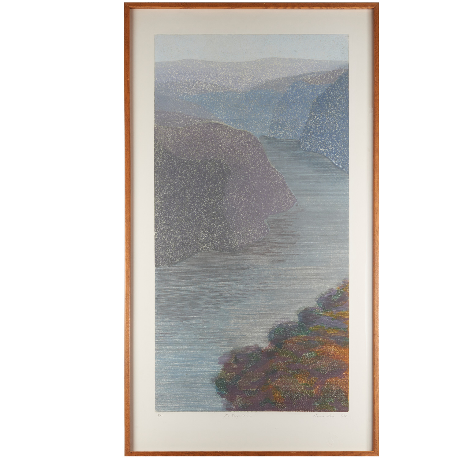 Appraisal: CAROLINE STONE ETCHING Caroline Stone America b The Susquehanna etching