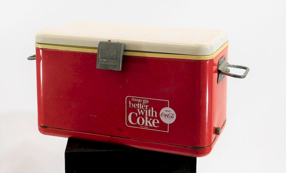 Appraisal: Vintage Better With Coke Red Advertisement Cooler United States th