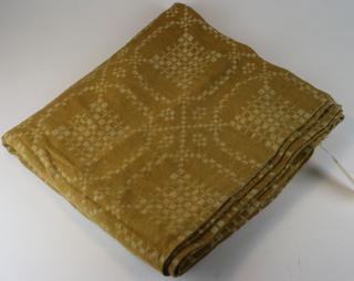 Appraisal: Th C Homespun Block Pattern Coverlet Th C Homespun Block