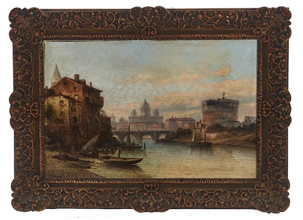 Appraisal: Karl Kaufmann - View of Rome oil canvas Karl Kaufmann