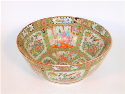 Appraisal: Large Chinese rose medallion bowl th century Of deep U-shape