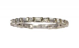 Appraisal: Diamond and k white gold eternity band Diamond and k