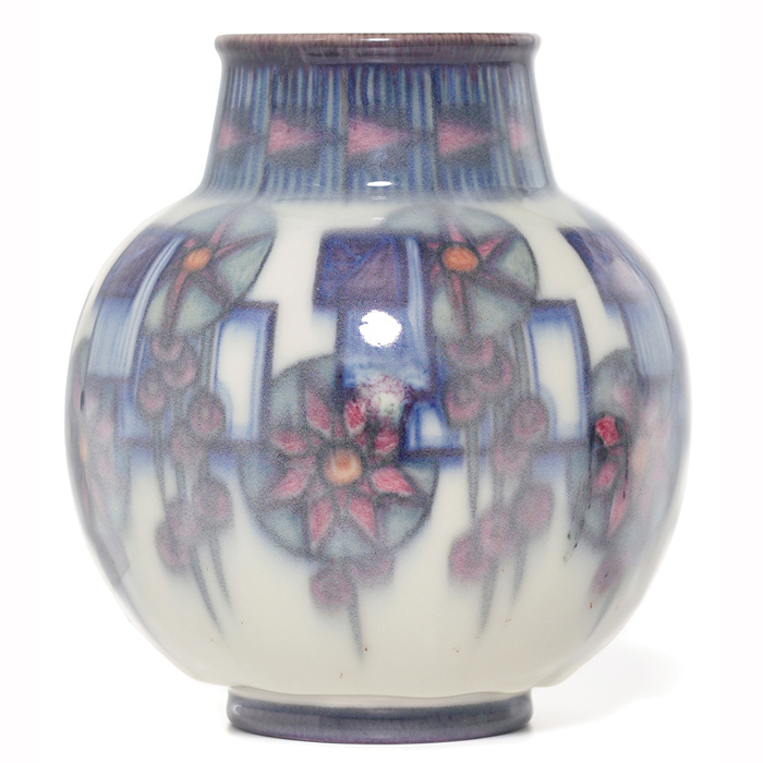 Appraisal: Rookwood vase Porcelain glaze with a nicely painted geometric design