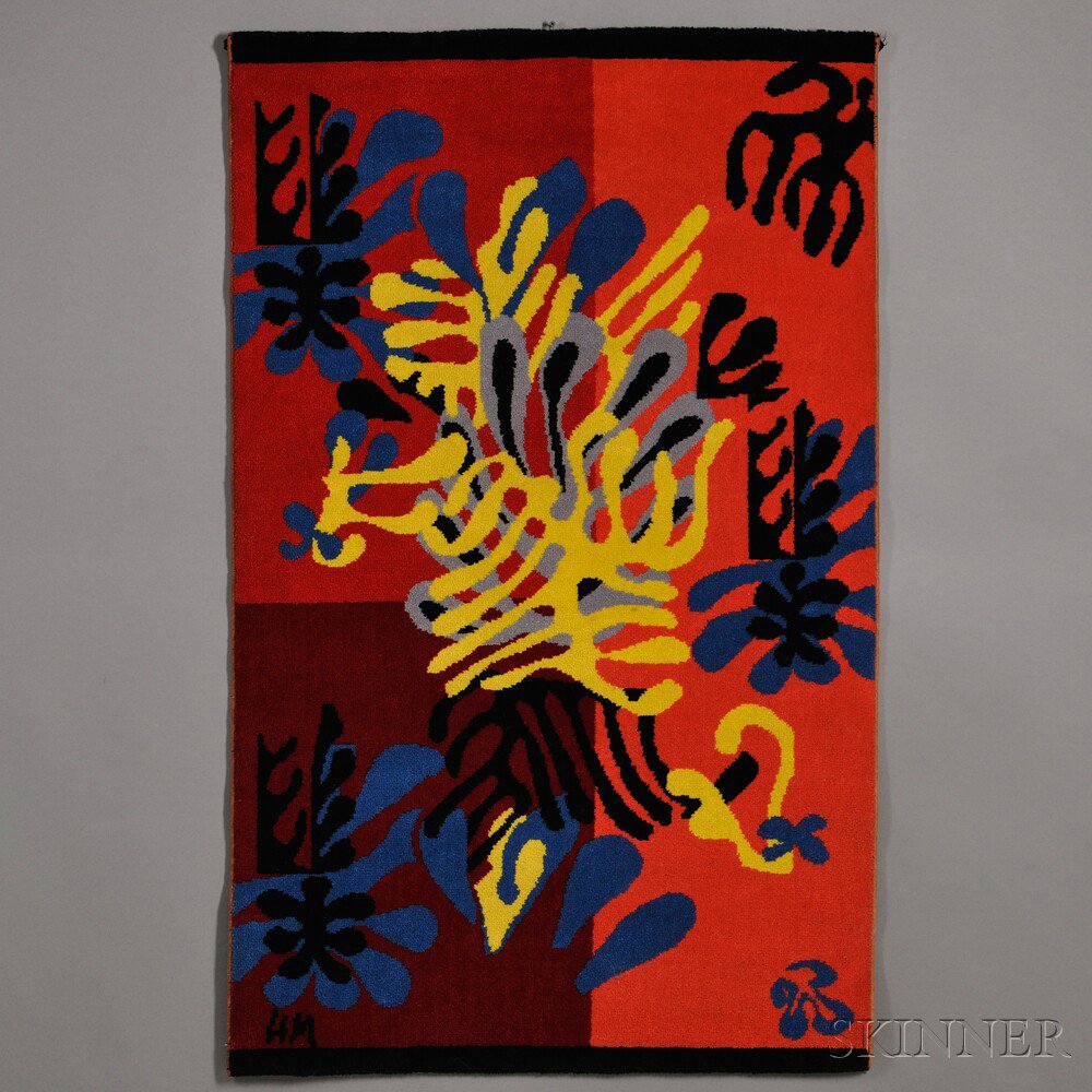 Appraisal: Henri Matisse Designed Mimosa Wall Hanging Handwoven wool Thomasville Connecticut