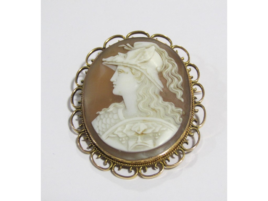 Appraisal: Victorian cameo brooch in ct gold mount x cm