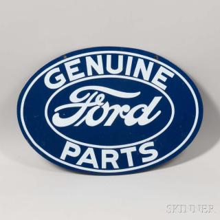 Appraisal: Genuine Ford Parts Double-sided Enameled Sign wd in Provenance The