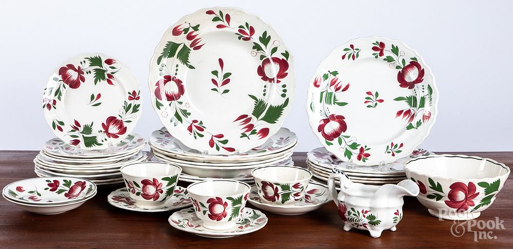 Appraisal: Adams Rose china service Adams Rose china service shallow bowls