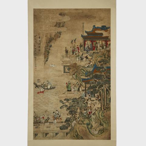 Appraisal: Attributed to Wan Shouqi - Celebratory Scroll th Century or