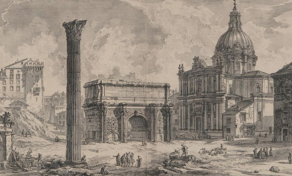 Appraisal: A PRINT AFTER PIRANESI FRAMED BY THOMAS BRITT The wide