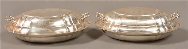 Appraisal: Gorham Sterling Covered Vegetable Dishes Pair of Gorham Sterling Silver