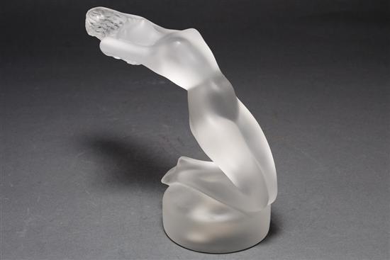 Appraisal: Lalique Chrysis frosted glass Art Deco style figure of a