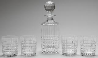 Appraisal: Comprising a decanter H and four double-old fashioned glasses H