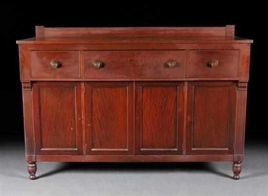 Appraisal: English William IV style mahogany sideboard early th century long