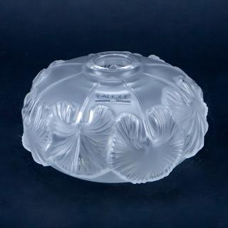 Appraisal: Lalique Crystal Nympheas Vase In original box Signed As new