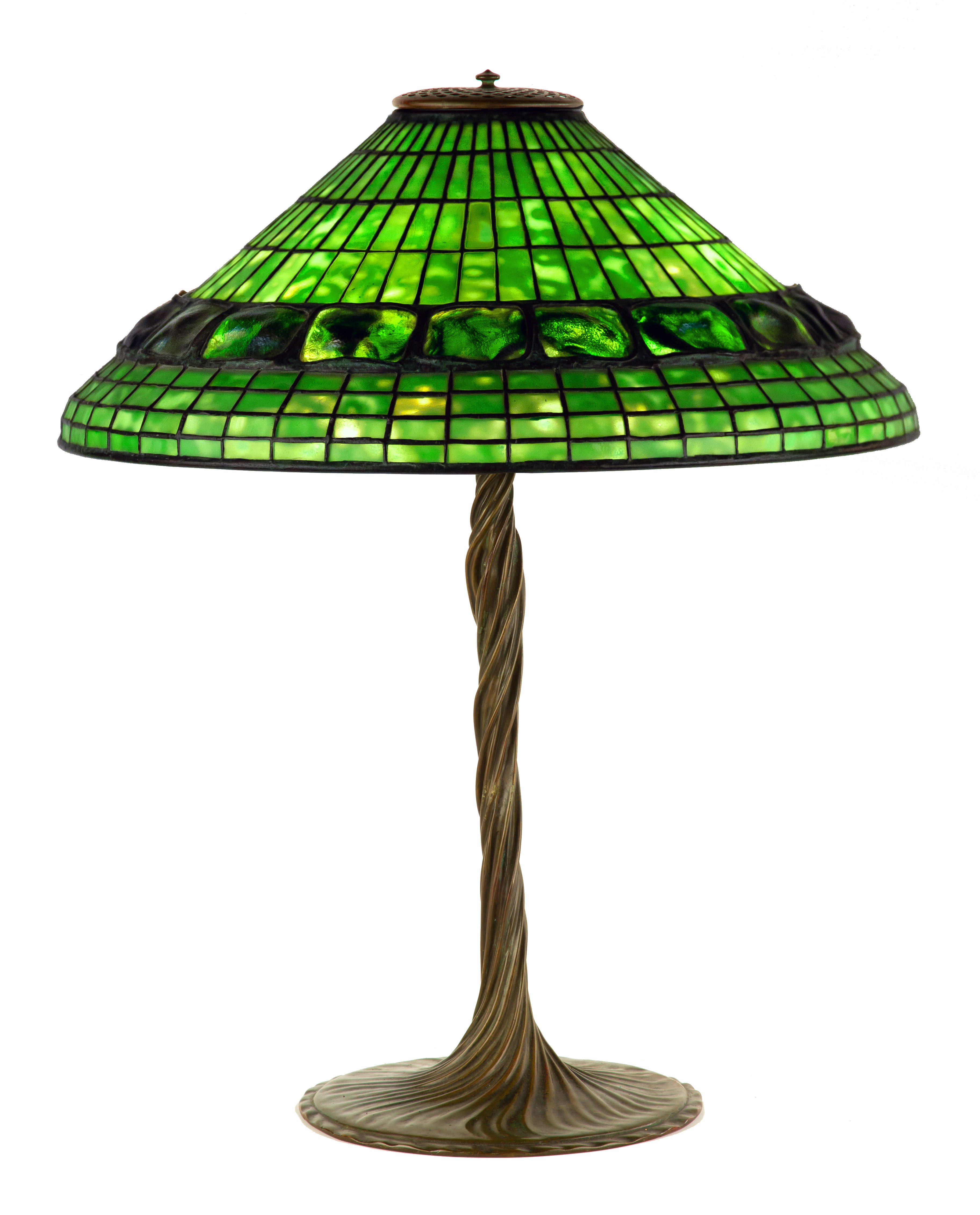 Appraisal: A FINE TIFFANY STUDIOS 'TURTLEBACK TILE' LEADED GLASS SHADE Shade