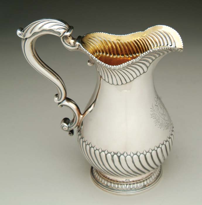 Appraisal: GEORGE III SILVER BEER JUG John Parker and Edwin Wakelin