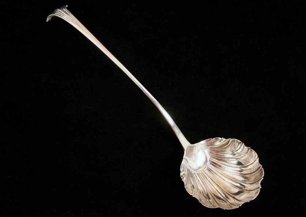 Appraisal: ENGLISH STERLING LADLE - Sterling Silver Georgian Ladle hallmarked for