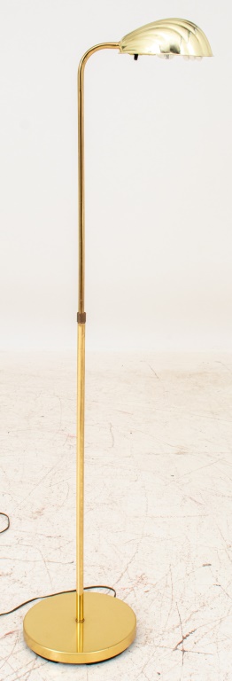 Appraisal: VINTAGE GILT METAL READING FLOOR LAMP Floor standing reading lamp