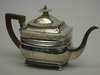 Appraisal: TEA POT - Sterling English squatty form tea pot with