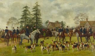 Appraisal: George Goodwin Kilburne English - The Beaufort Meeting at Frocester