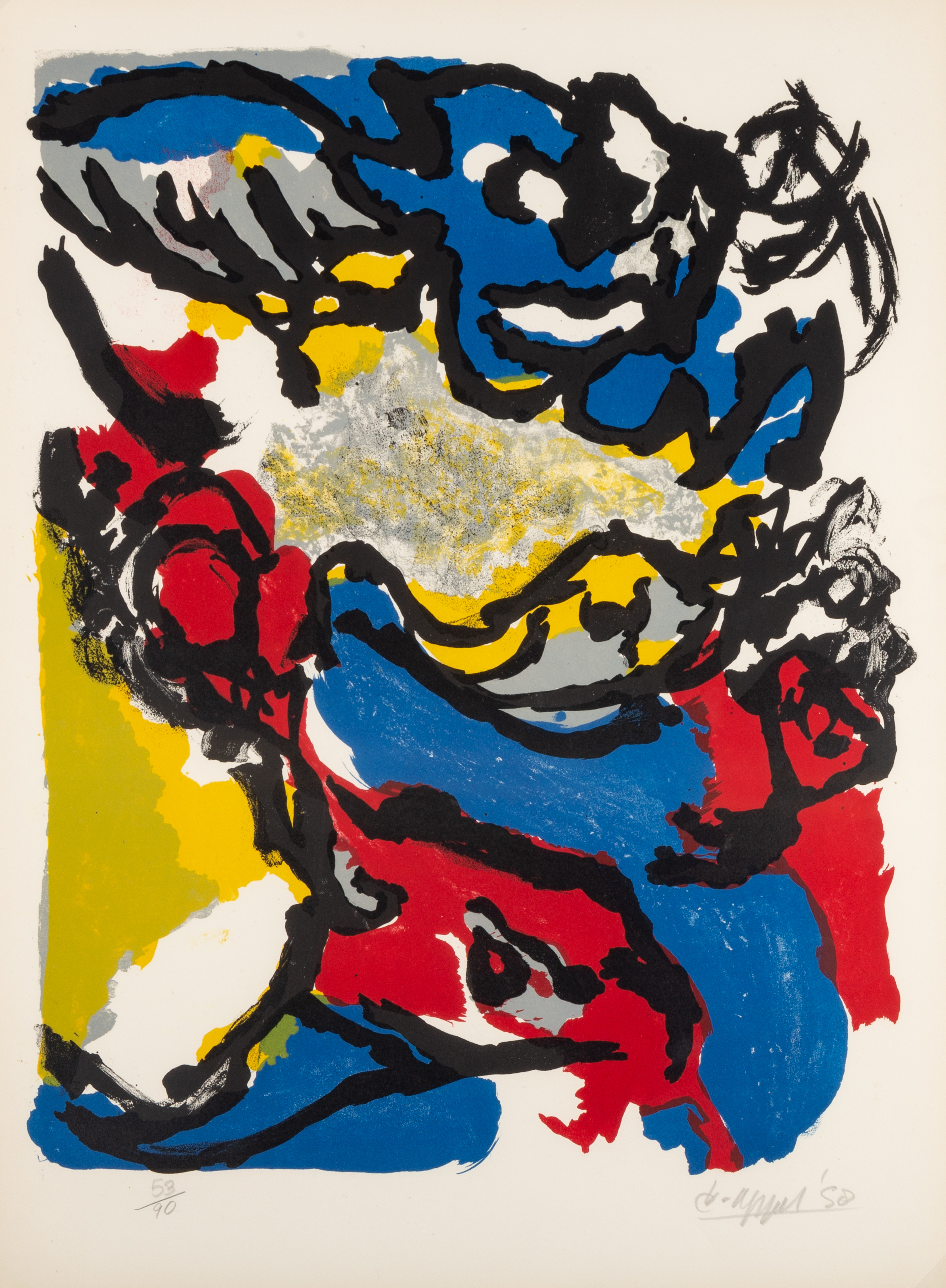 Appraisal: KAREL APPEL DUTCH - LITHOGRAPH lithograph Signed 'K Appel' lower