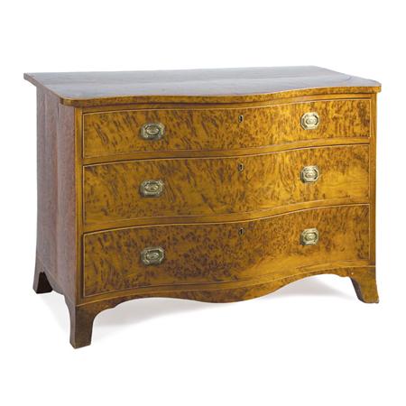 Appraisal: George III Field Maple Chest of Drawers Estimate -