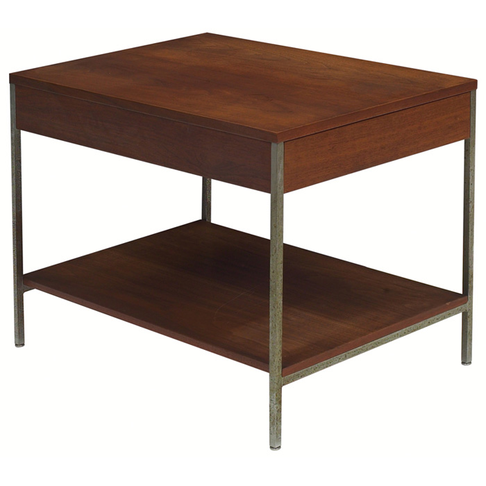 Appraisal: George Nelson end table walnut with one drawer and lower