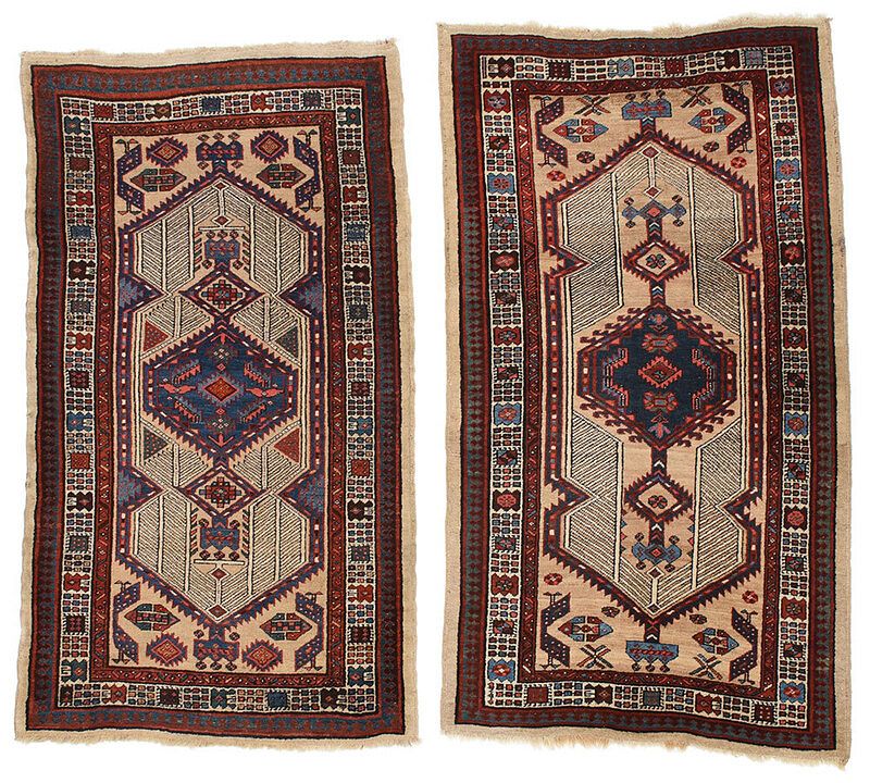 Appraisal: Pair of Serab Rugs Persian mid th century camel colored