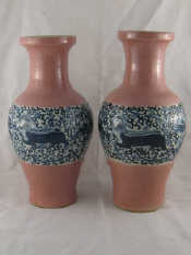 Appraisal: A pair of large th century Oriental ceramic vases with